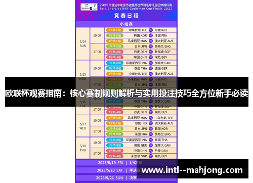 欧联杯观赛指南：核心赛制规则解析与实用投注技巧全方位新手必读